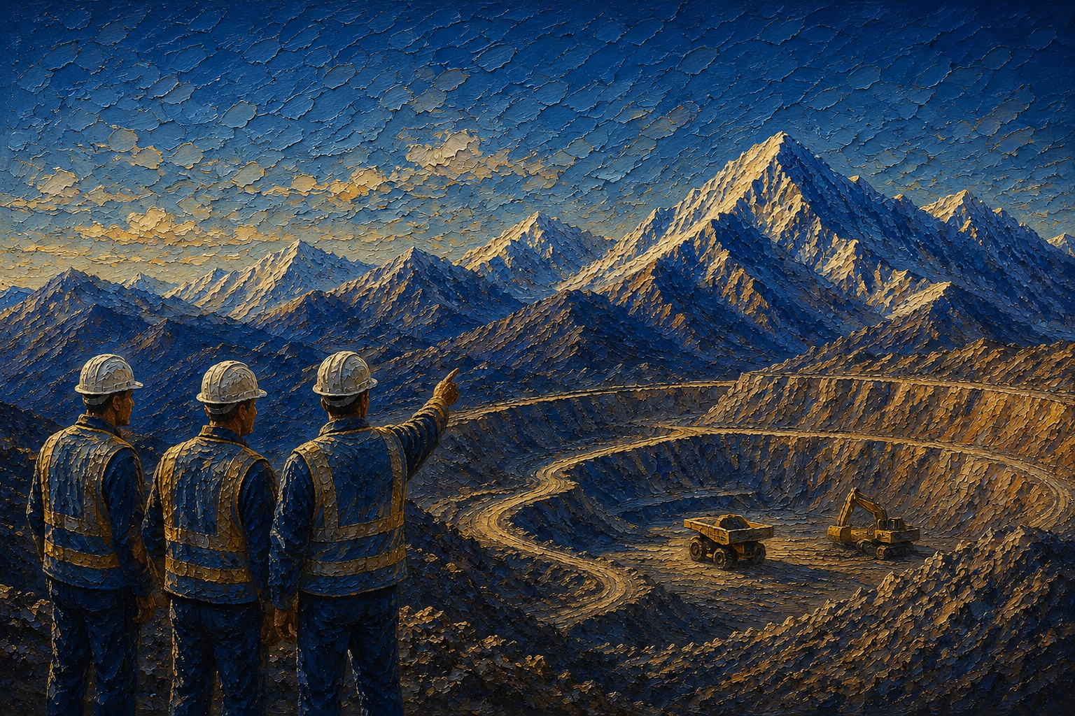 Mining operation viewed during on-site technical due diligence